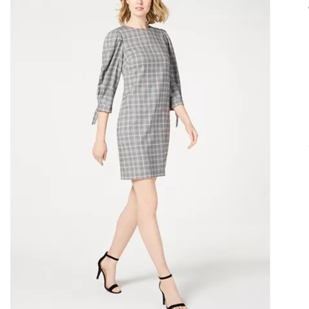 NWT Jessica Howard Menswear Plaid Sheath Dress - Picture 1 of 4